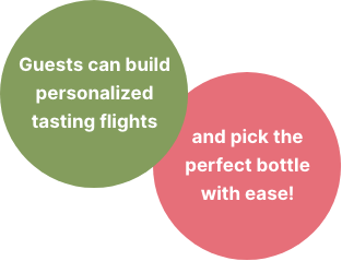Guests can build personalized tasting flights and pick the perfect bottle with ease!